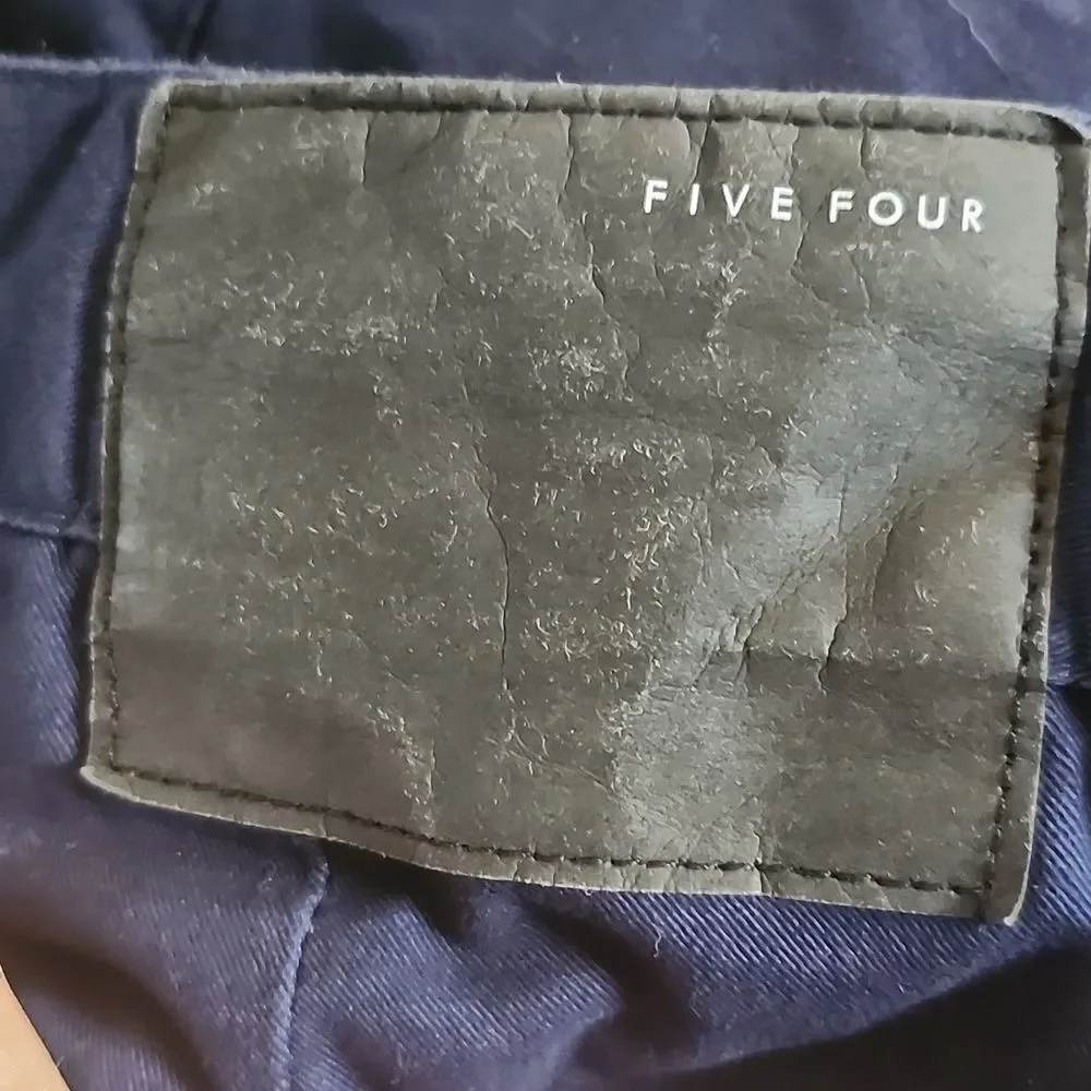 Five Four Men's Navy Blue Cotton Dress Pants Chinos, 6 Pockets, 33 Waist